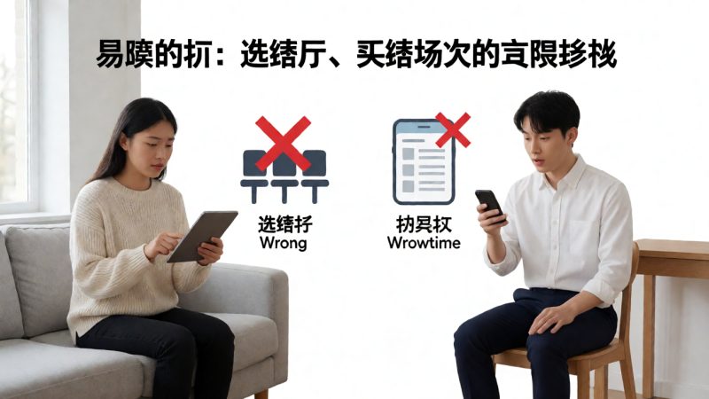 易踩的坑:选错厅、买错场次的典型情形 示意图